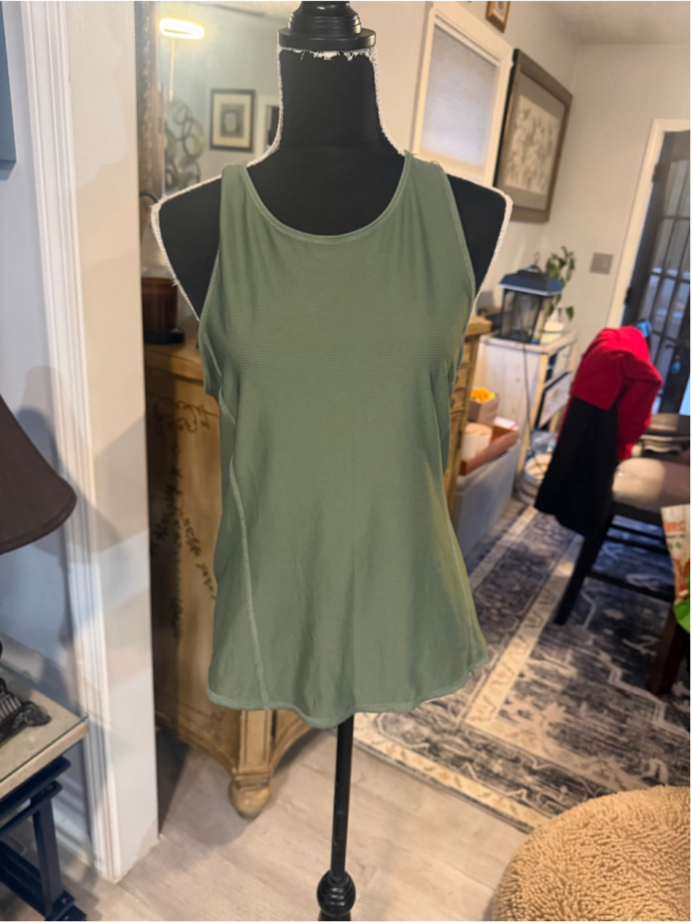 Women's Unbranded Athletic Tank Top Green Size m